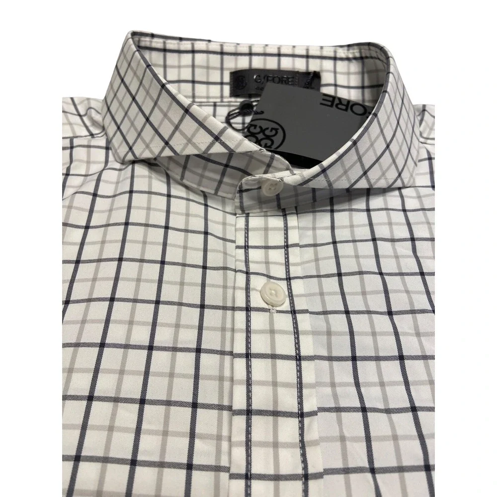 G/FORE Men`s Performance Blue/Grey/ White Skull Long Sleeve Men`s Shirt XL